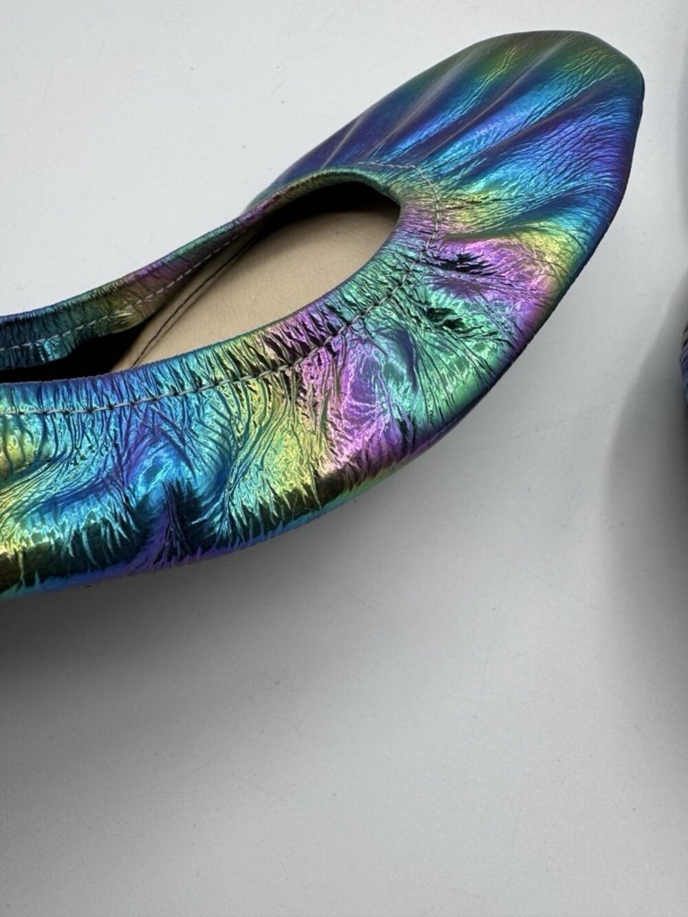 The Storehouse Womens Lucky Clover Rainbow Leather Flats Classic Size 9 Foldable - Picture 5 of 9
